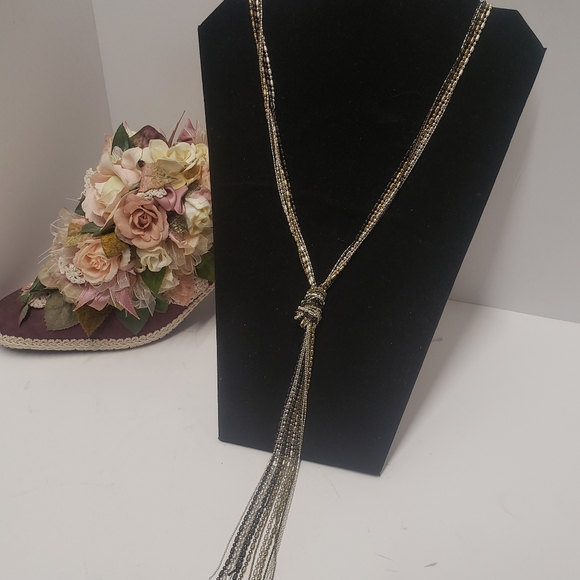 Alfani Long Multi Tone Knot Necklace - Picture 2 of 8